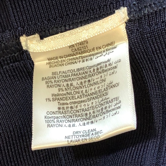 Herve Leger L Navy Blue Bandage Dress - Picture 10 of 11